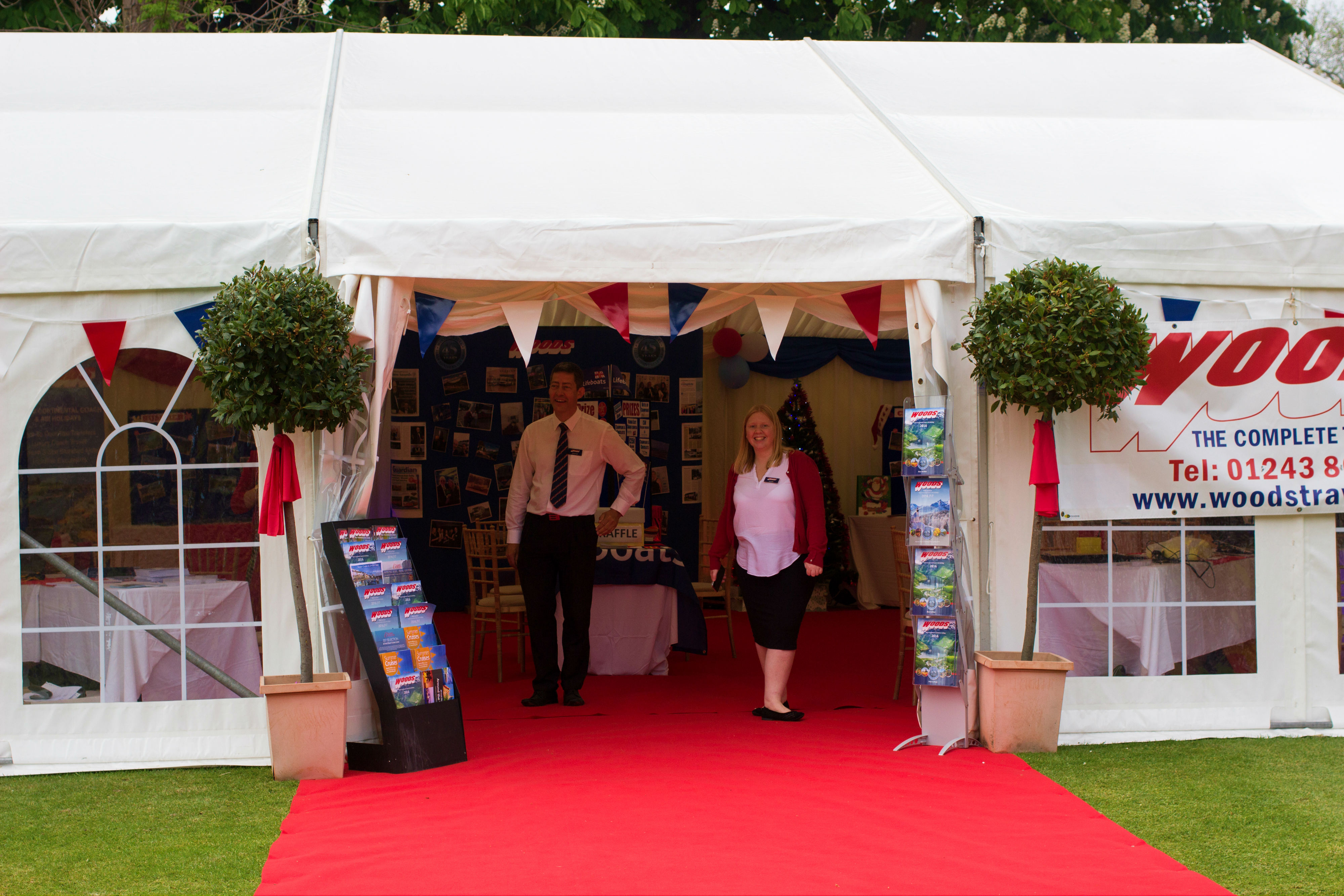 Woods Travel 45 Year Event Marquee